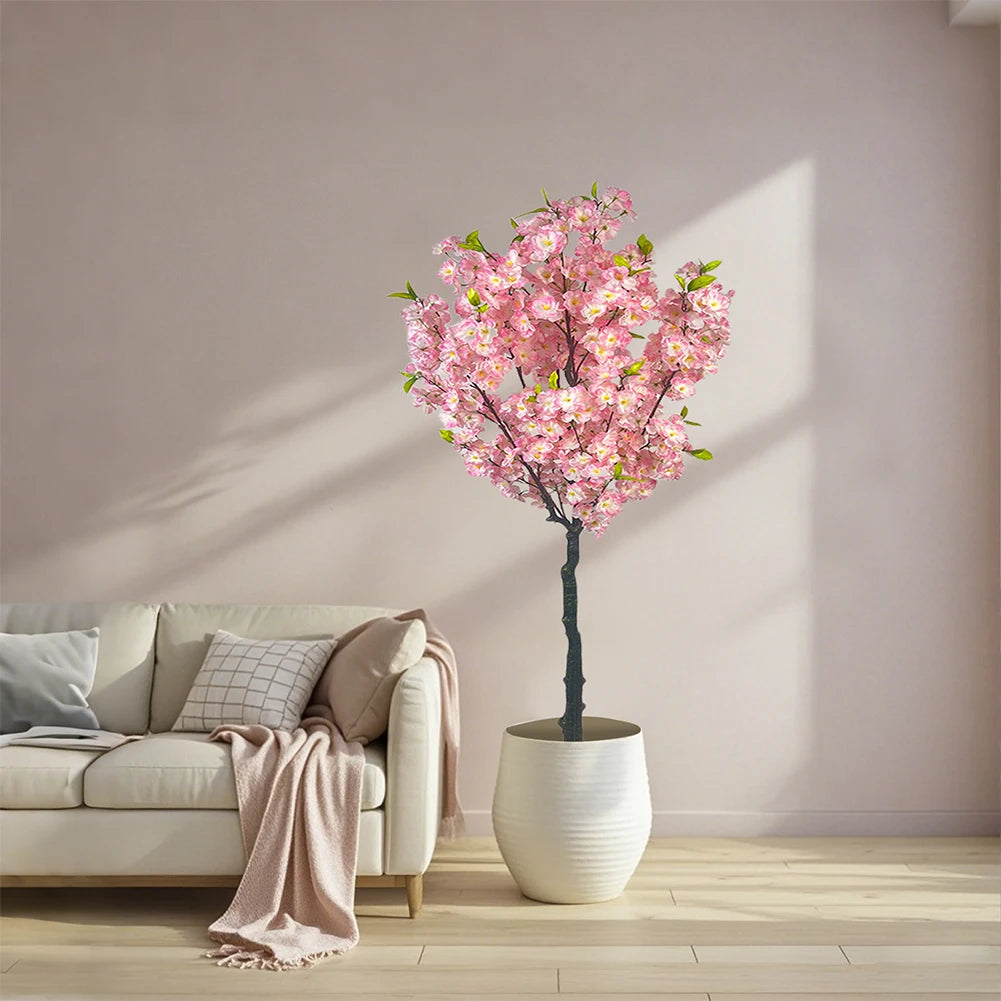 HiMISS Artificial Cherry Blossom Tree Potted Home Decor