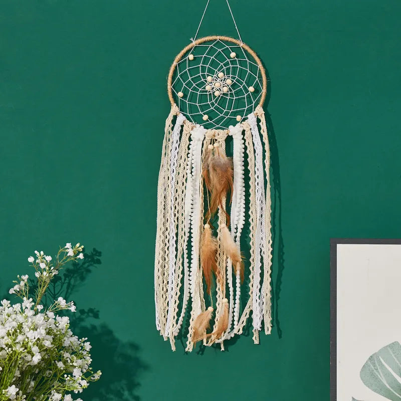 Handcrafted Bohemian Dream Catcher Moon Sun Wall Decor