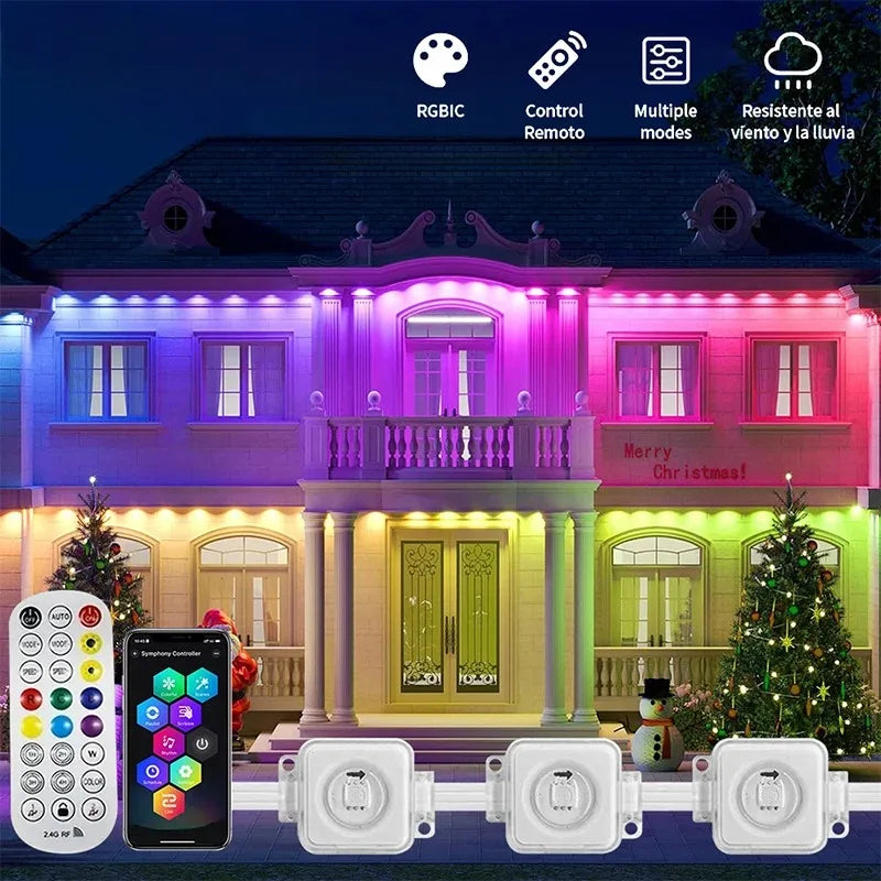 MIMIRGB Eaves Outdoor LED String Lights With App Control