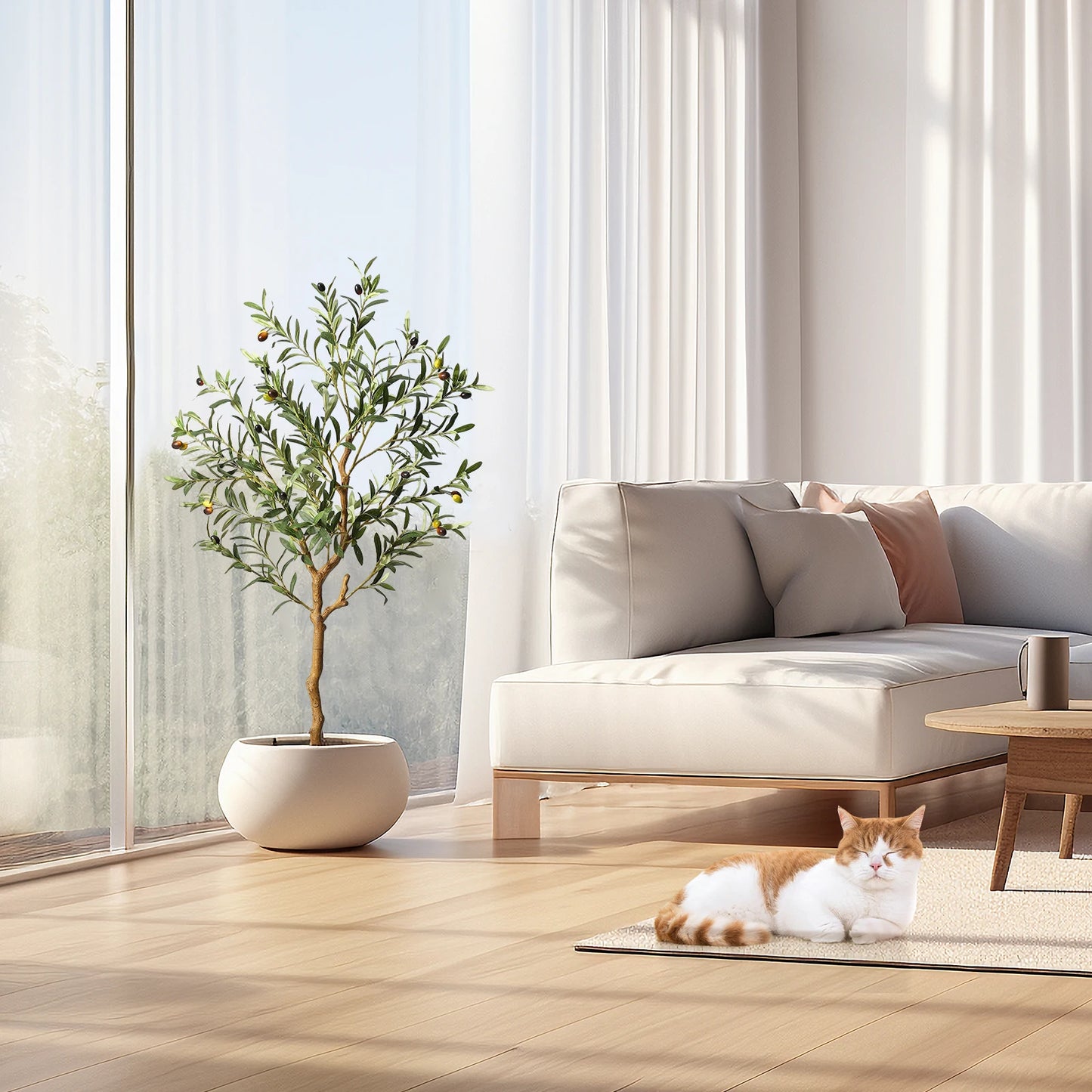 HiMISS Artificial Olive Tree In Pot For Home Room Decor