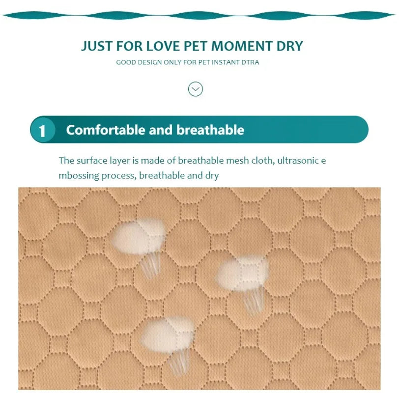 Reusable Dog Pee Pad Blanket Absorbent Puppy Training Pad