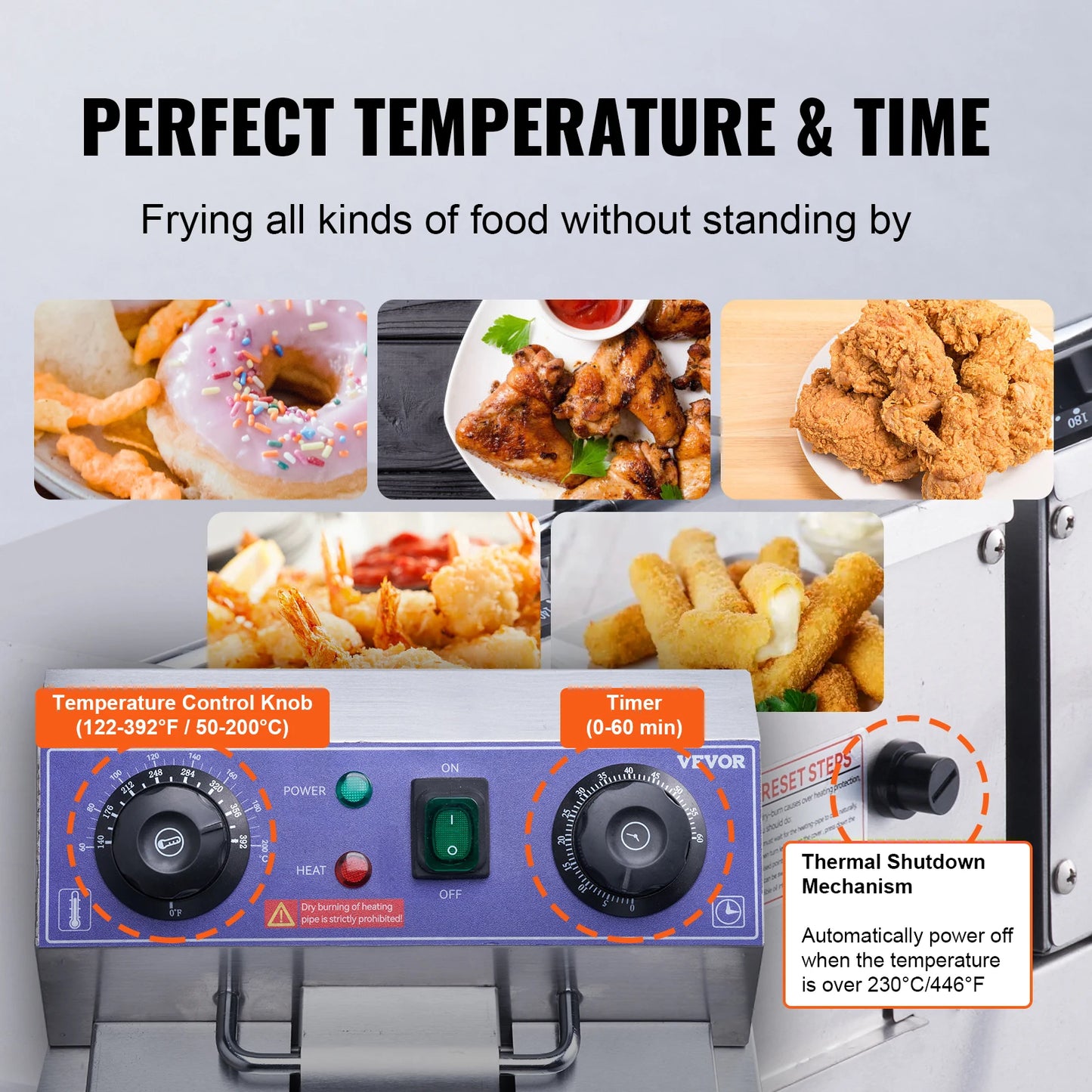 SucceBuy Dual Tank Electric Deep Fryer For Commercial Countertop