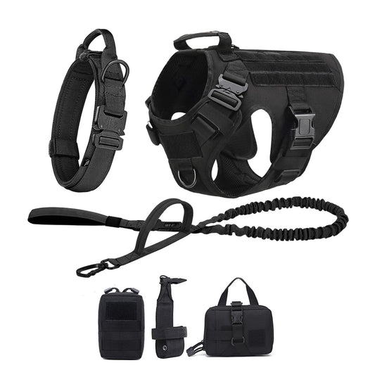 PETRAVEL Tactical Dog Harness Molle Vest With Pouches