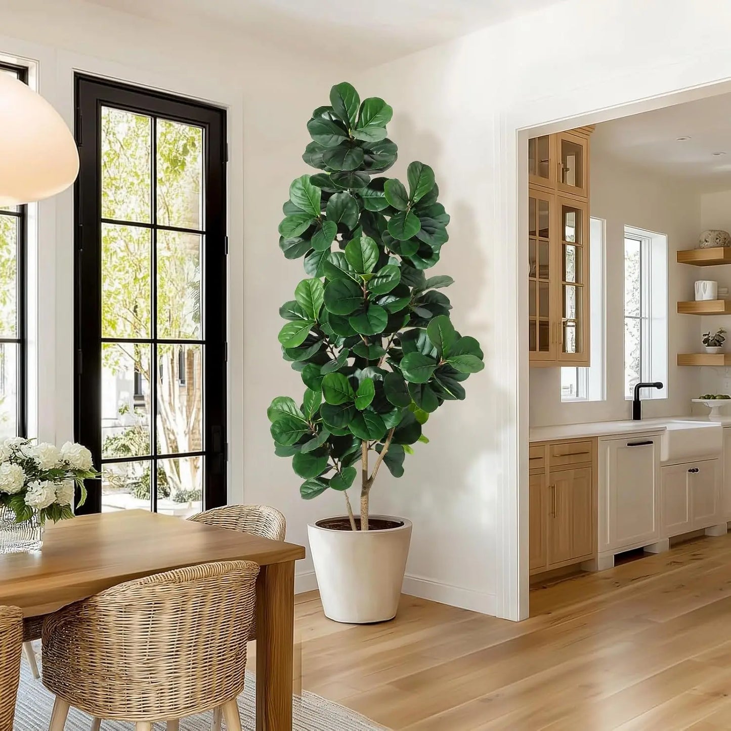 HiMISS Fiddle Leaf Fig Tree Artificial In Planter Decor