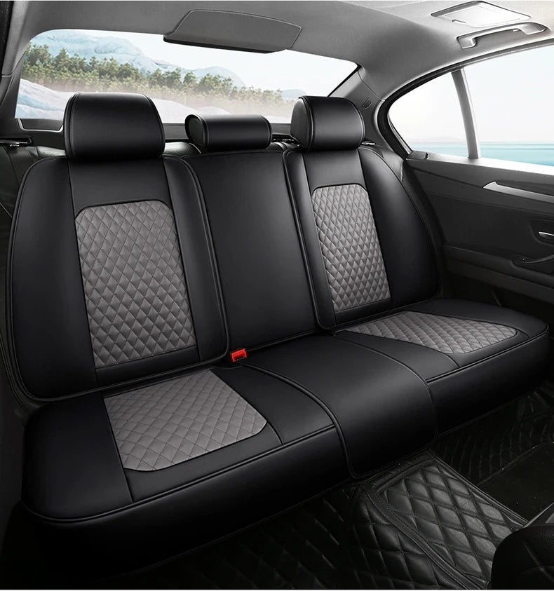 Universal Car Seat Covers Durable Synthetic Leather Front And Rear