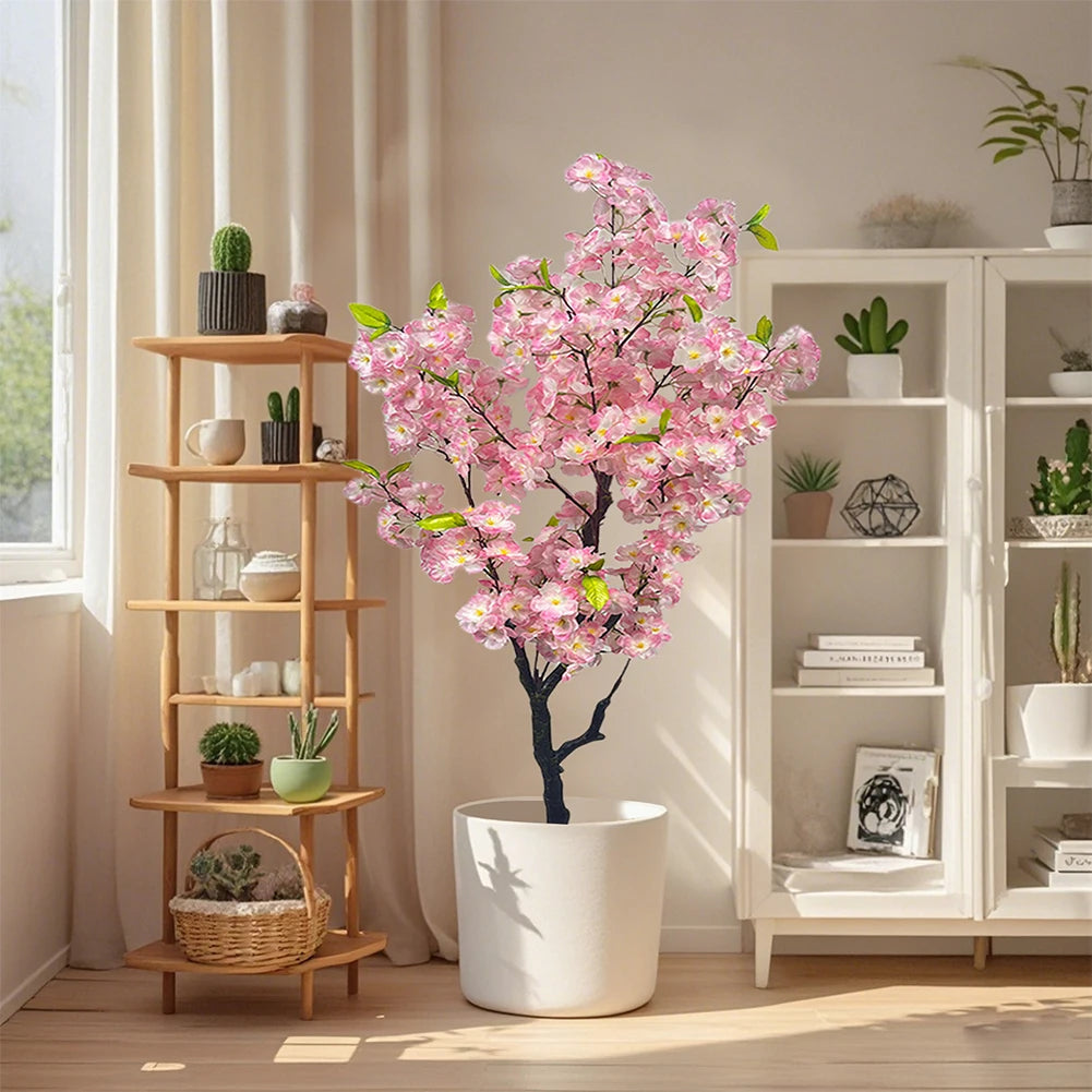 HiMISS Artificial Cherry Blossom Tree Potted Home Decor