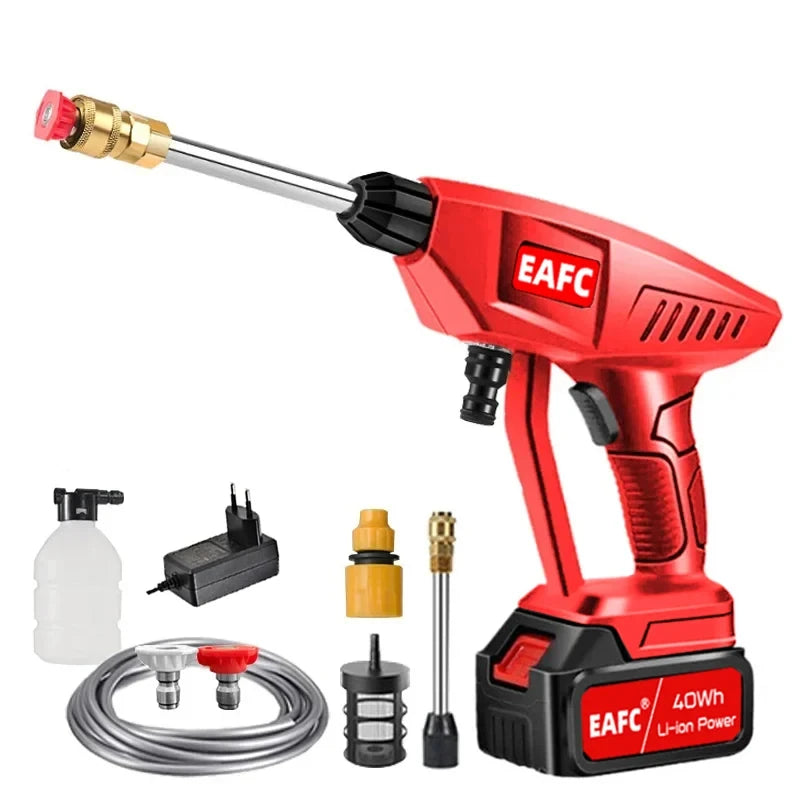 EAFC Cordless 21V High Pressure Car Washer Gun 60 Bar 80Wh