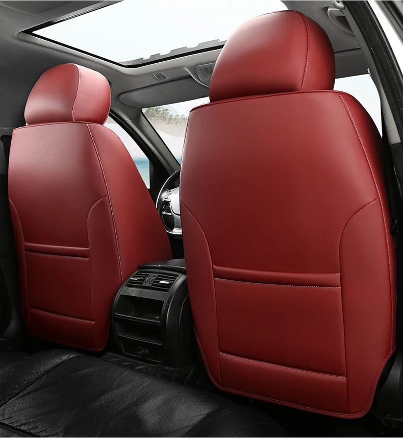 Universal Car Seat Covers Durable Synthetic Leather Front And Rear