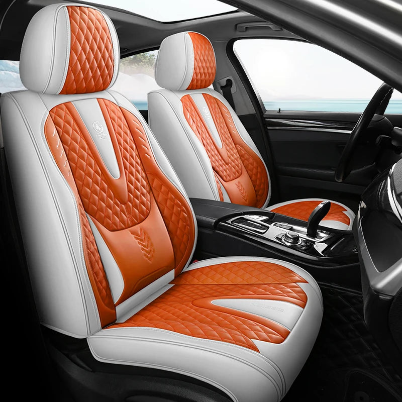 Universal Car Seat Covers Durable Synthetic Leather Front And Rear