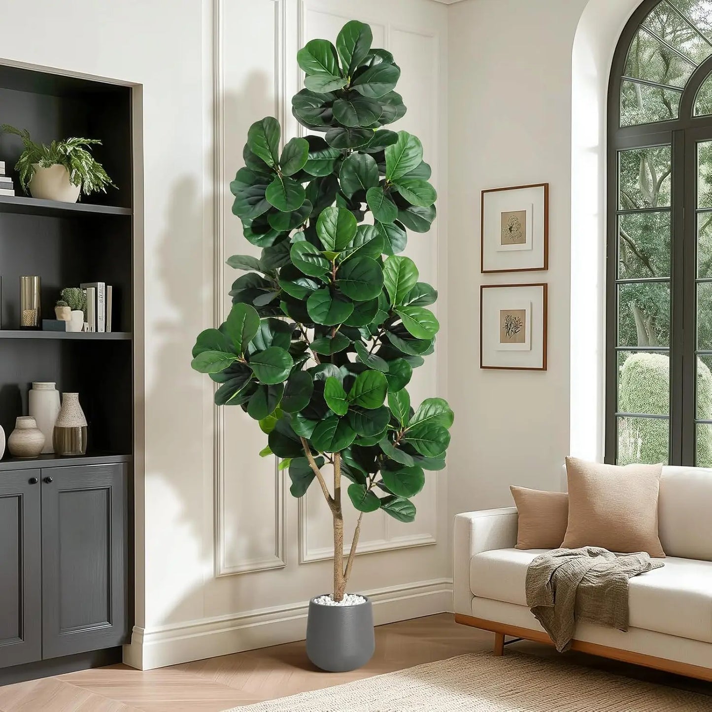 HiMISS Fiddle Leaf Fig Tree Artificial In Planter Decor