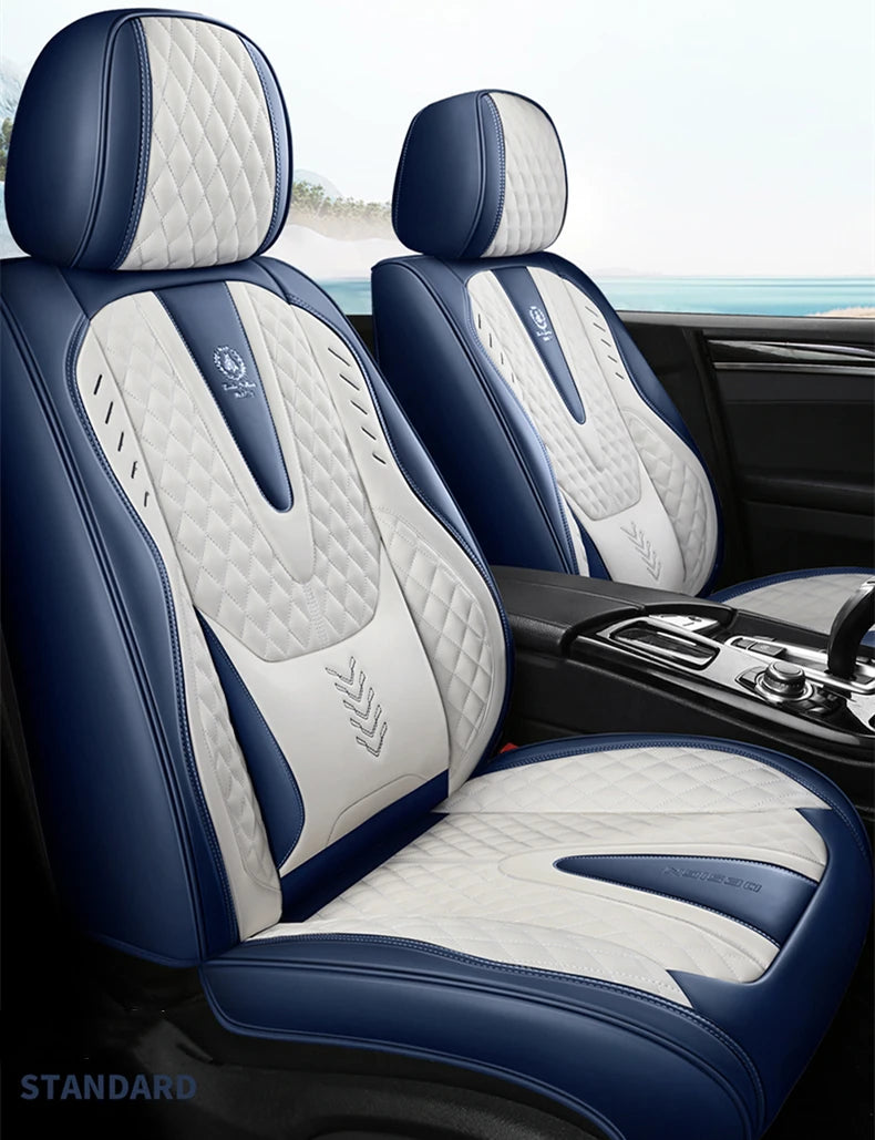 Universal Car Seat Covers Durable Synthetic Leather Front And Rear