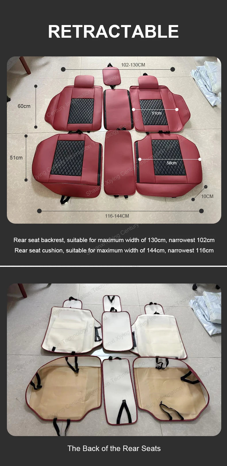 Universal Car Seat Covers Durable Synthetic Leather Front And Rear