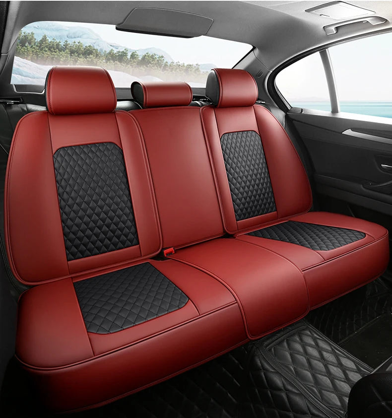 Universal Car Seat Covers Durable Synthetic Leather Front And Rear