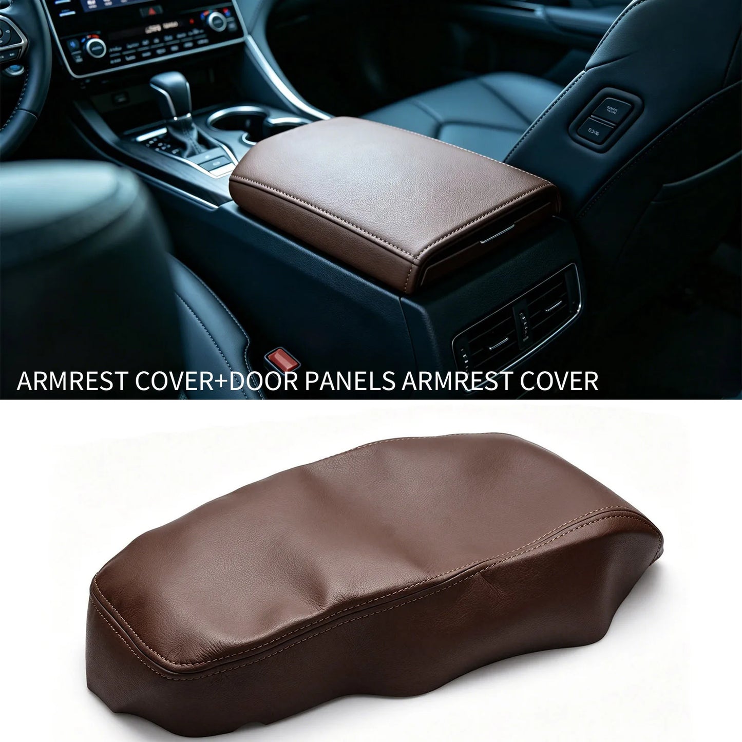 Leather Console Lid Armrest and Door Panel Cover for Avalon