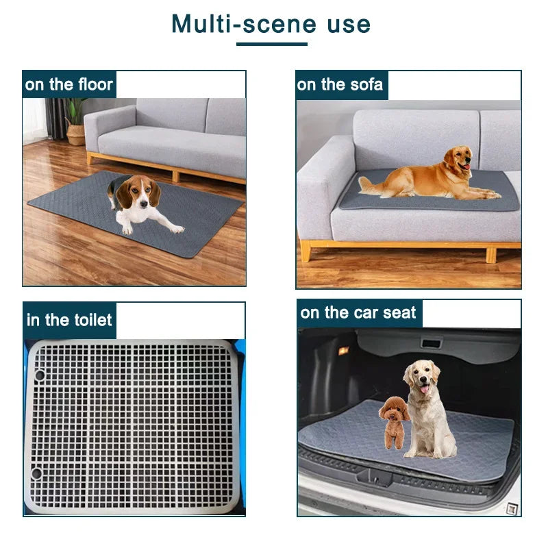 Washable Dog Diaper Mat Reusable Training Pad Waterproof Puppy Bed
