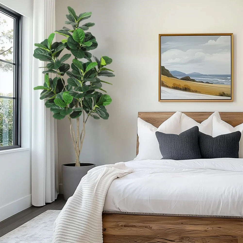 HiMISS Fiddle Leaf Fig Artificial Tree Home Decor Pot