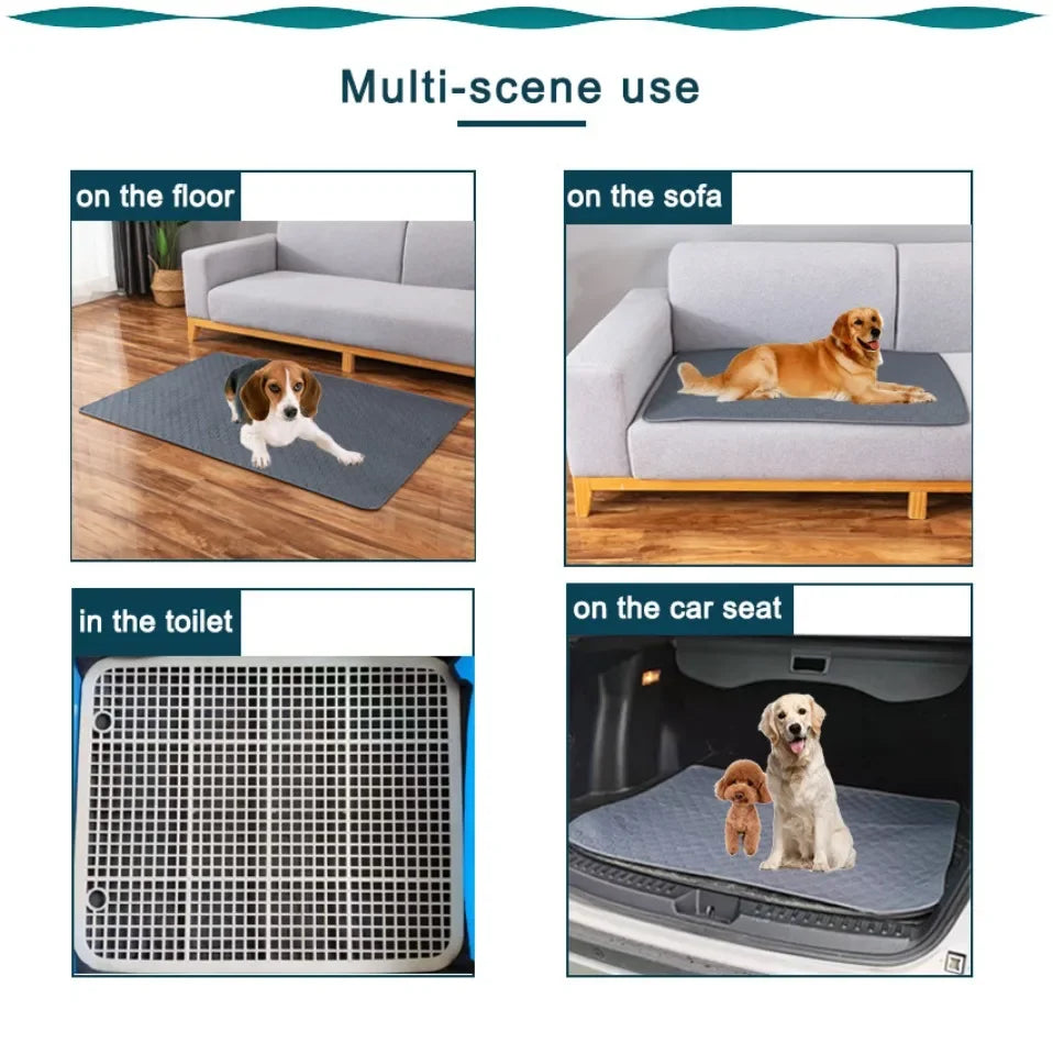 Washable Dog Diaper Mat Reusable Training Pad Waterproof Puppy Bed
