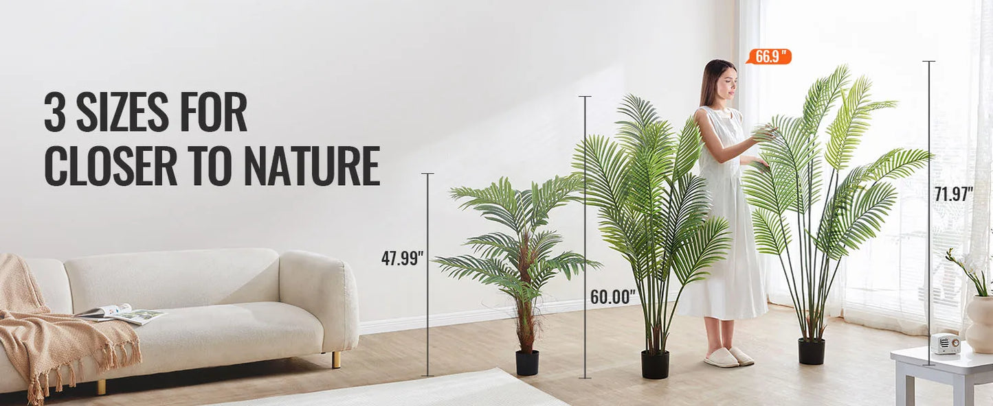 Artificial Palm Tree Faux Plant With Anti Tip Protection