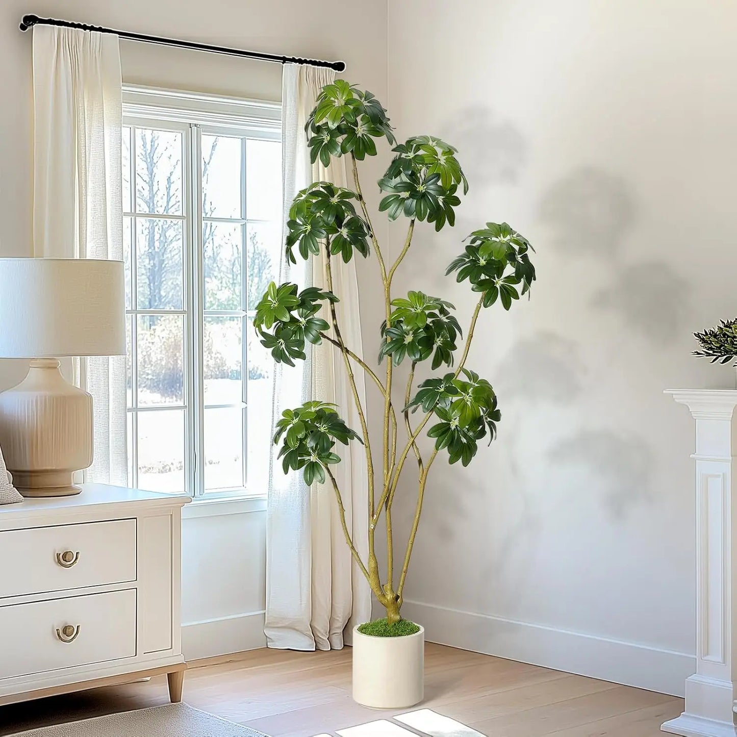 HiMISS Faux Plant In Decorative Planter With Multi Trunk Design