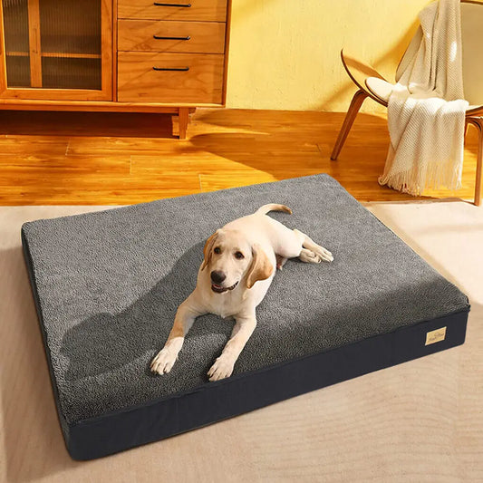 Dog Bed Orthopedic Memory Foam Base With Washable Cover