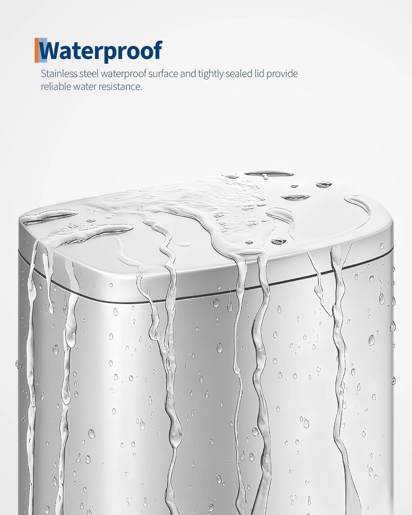 TWISTER.CK Durable Step On Stainless Steel Kitchen Trash Can Set