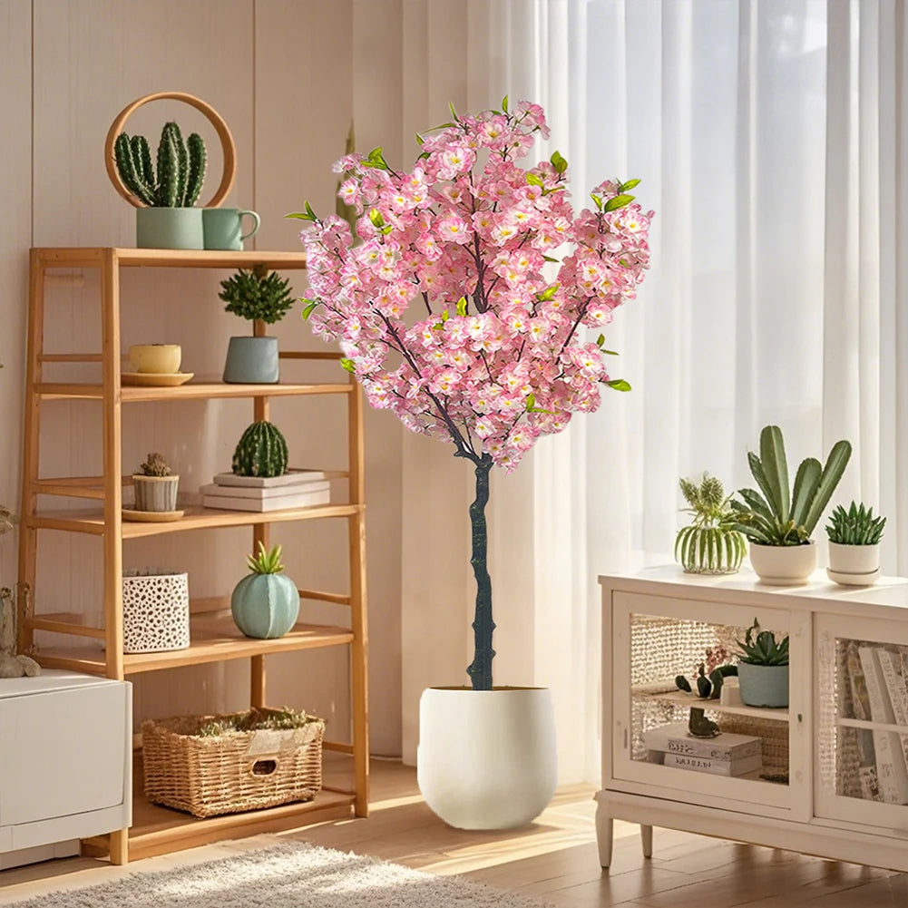 HiMISS Artificial Cherry Blossom Tree Potted Home Decor