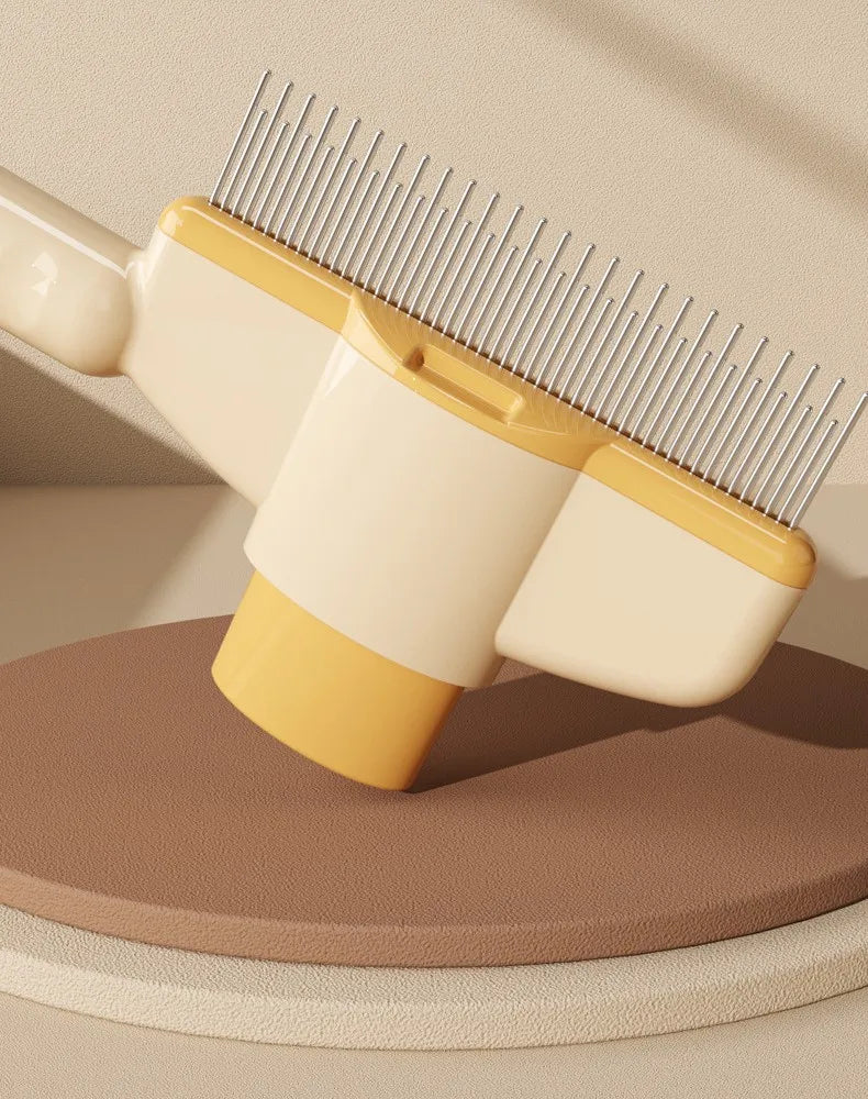 Self-Cleaning Dog Comb And Cat Brush For Gentle Grooming