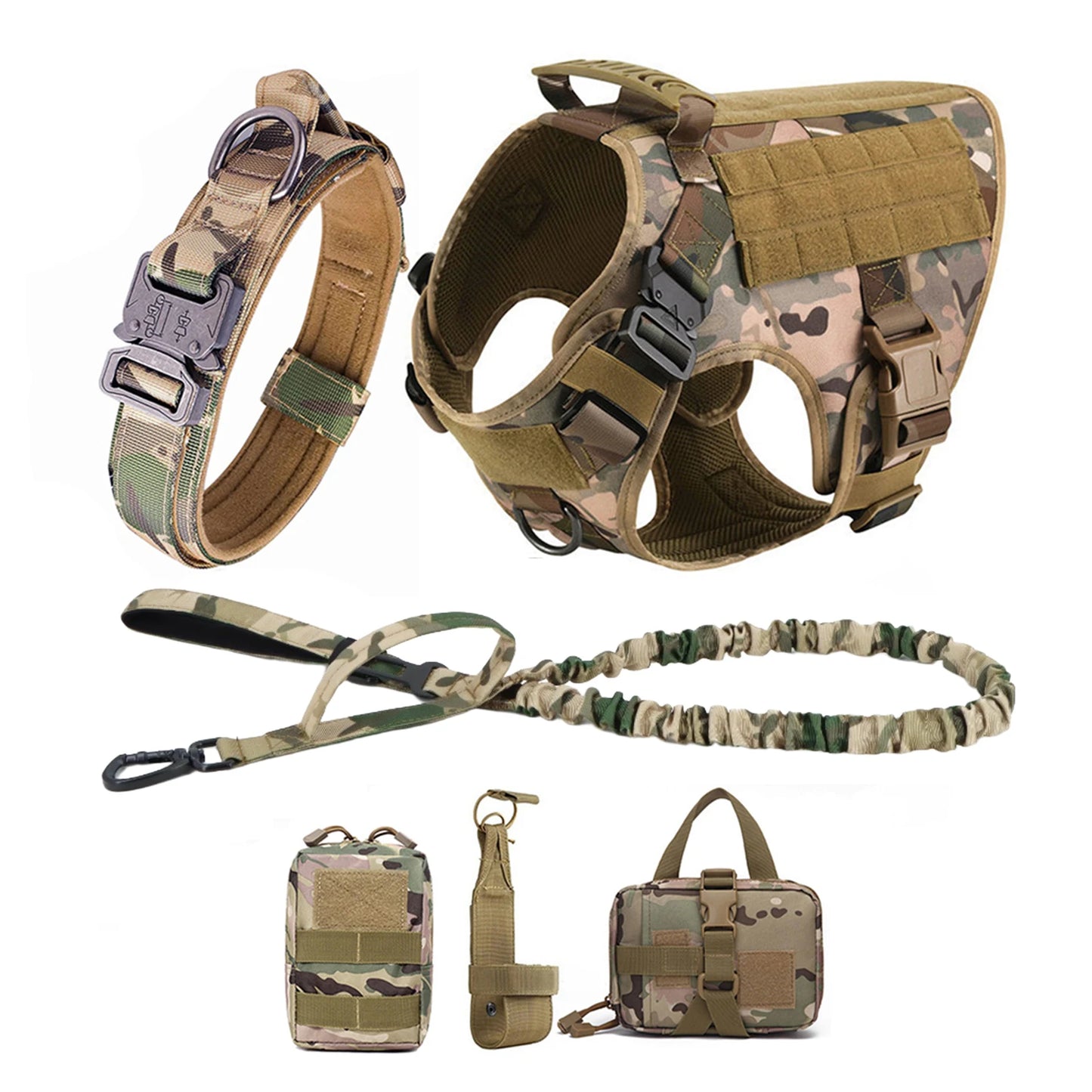 PETRAVEL Tactical Dog Harness Molle Vest With Pouches