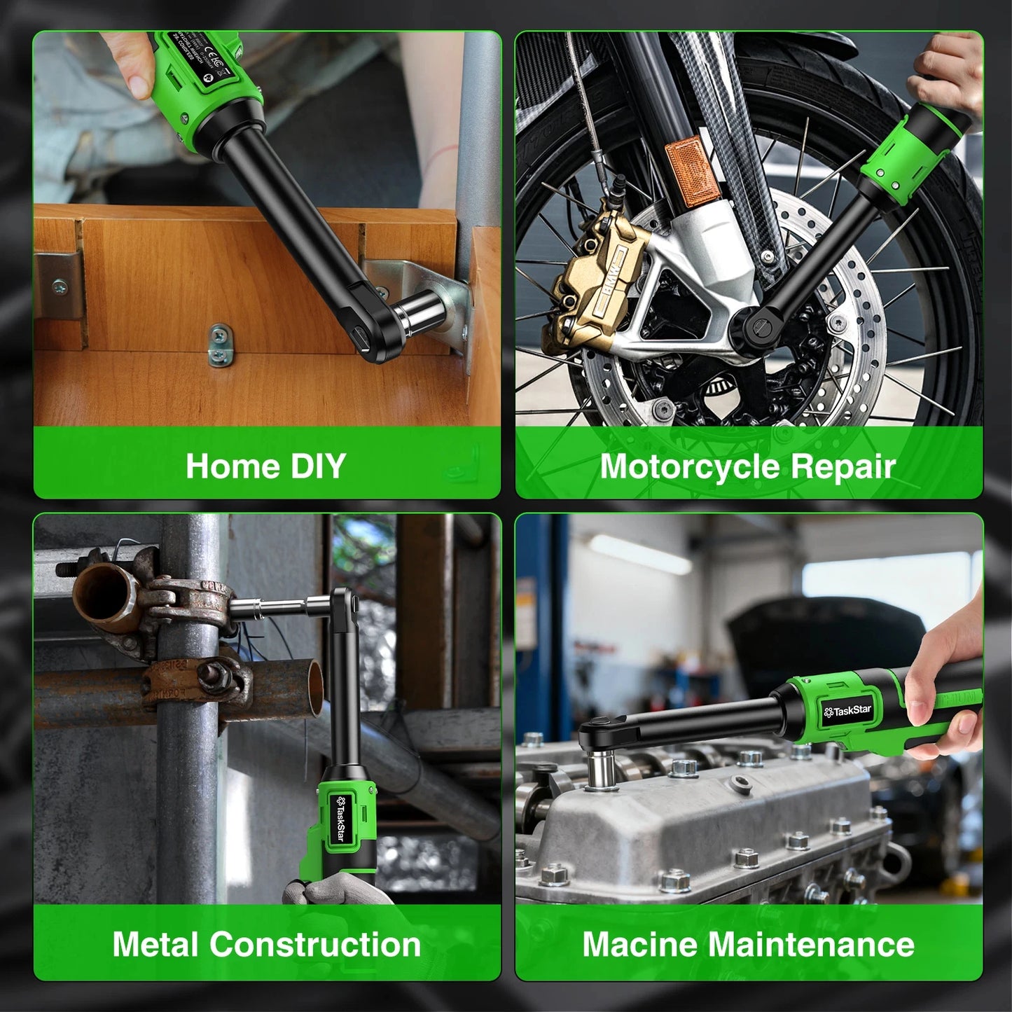 Extended Cordless Ratchet Wrench With Three Eighth Inch Driver For Cars