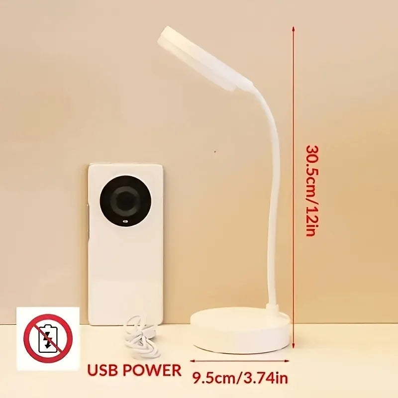Flexible LED Desk Lamp With USB Power And Level Dimmer