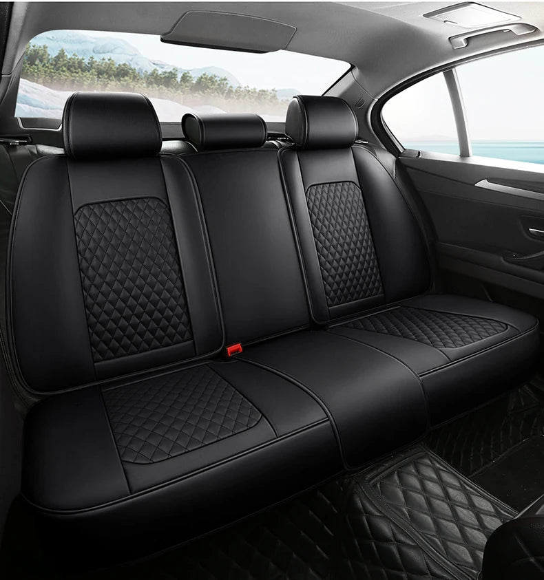 Universal Car Seat Covers Durable Synthetic Leather Front And Rear