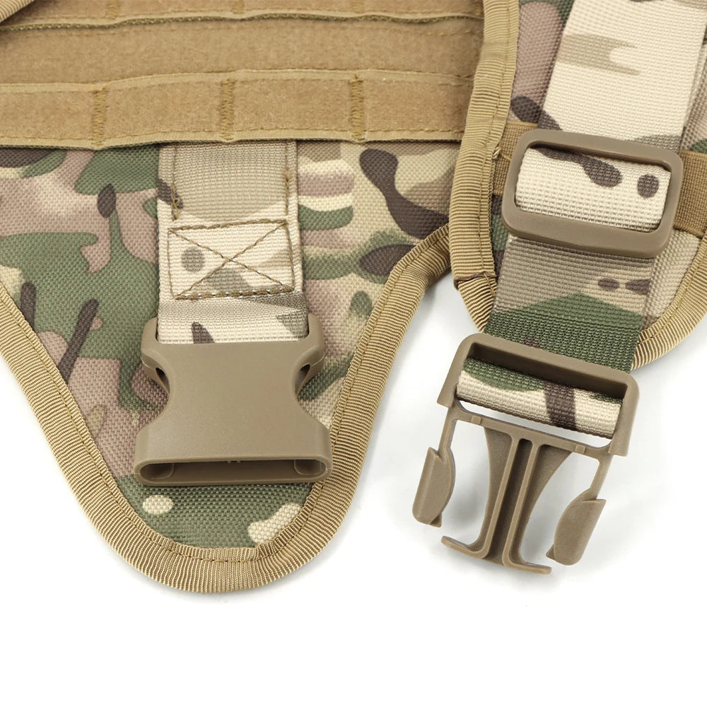 PETRAVEL Tactical Dog Harness Leash Set for Large Dogs Training