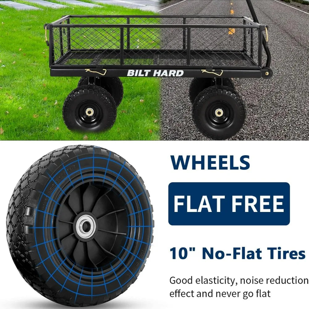 Bilt Hard 400 Lb Flat Free Tire Steel Garden CartPro