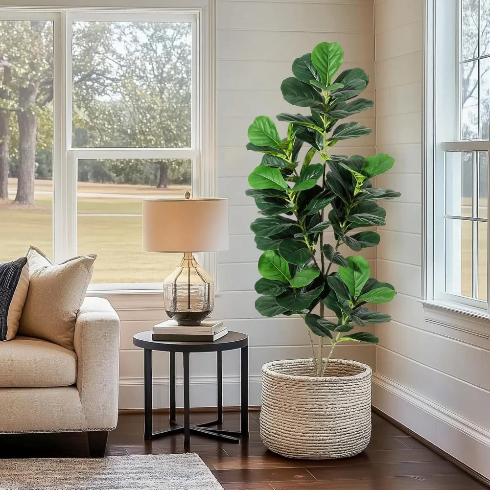 HiMISS Fiddle Leaf Fig Artificial Tree Home Decor Pot