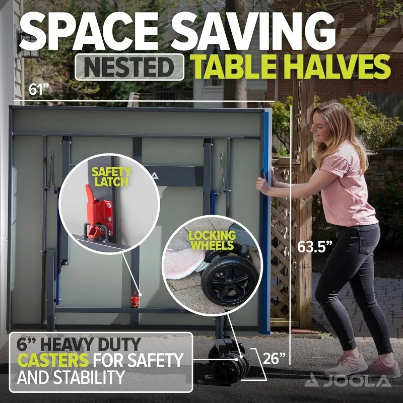 Outdoor Ping Pong Table With Waterproof Net Set All Weather
