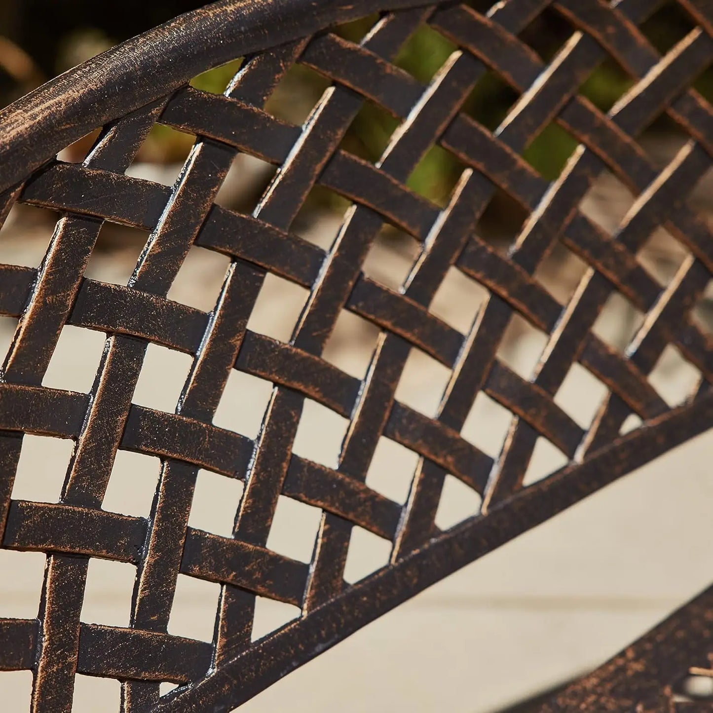 Aluminum Outdoor Garden Bench With Armrests For Patio And Yard