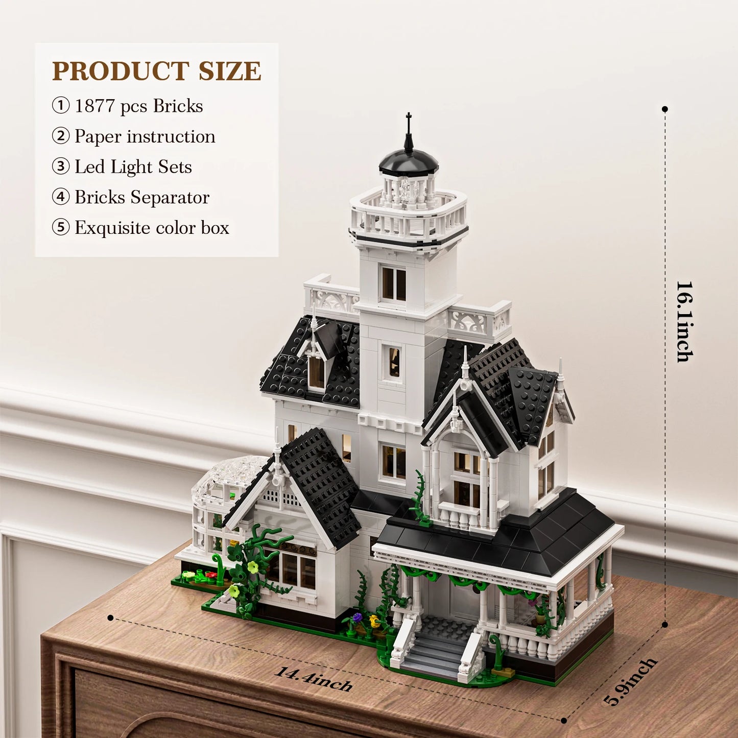 Magic House Building Set With LED Light Victorian Home Decor