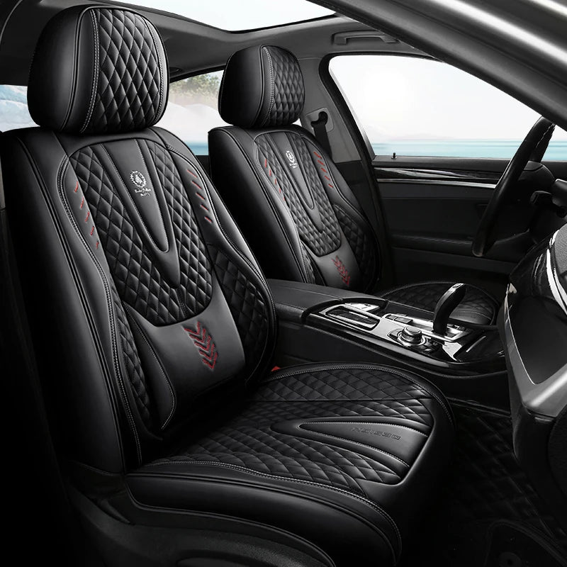 Universal Car Seat Covers Durable Synthetic Leather Front And Rear