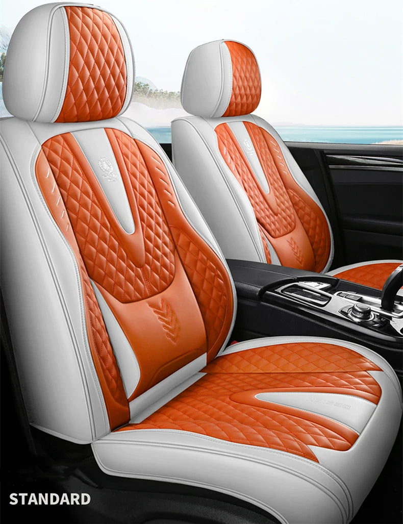 Universal Car Seat Covers Durable Synthetic Leather Front And Rear