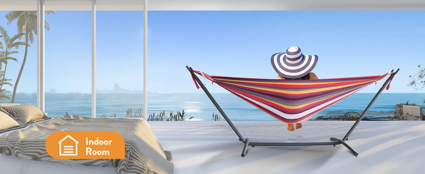 Gyroor Adjustable Stand Hammock 600 Pound Capacity With Storage Bag