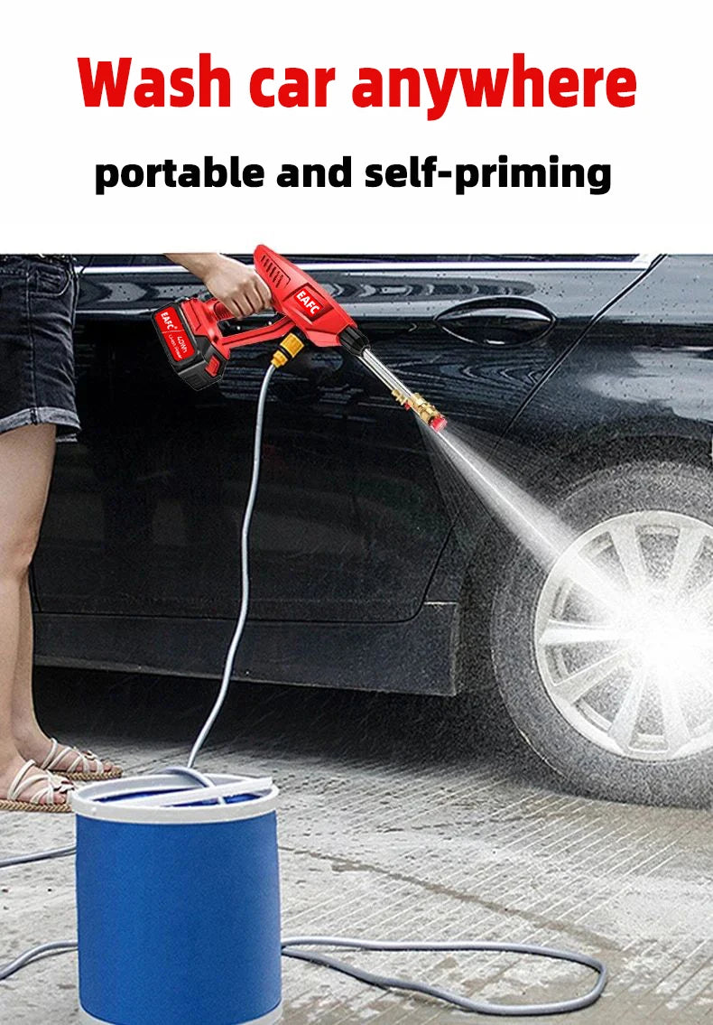 EAFC Cordless 21V High Pressure Car Washer Gun 60 Bar 80Wh